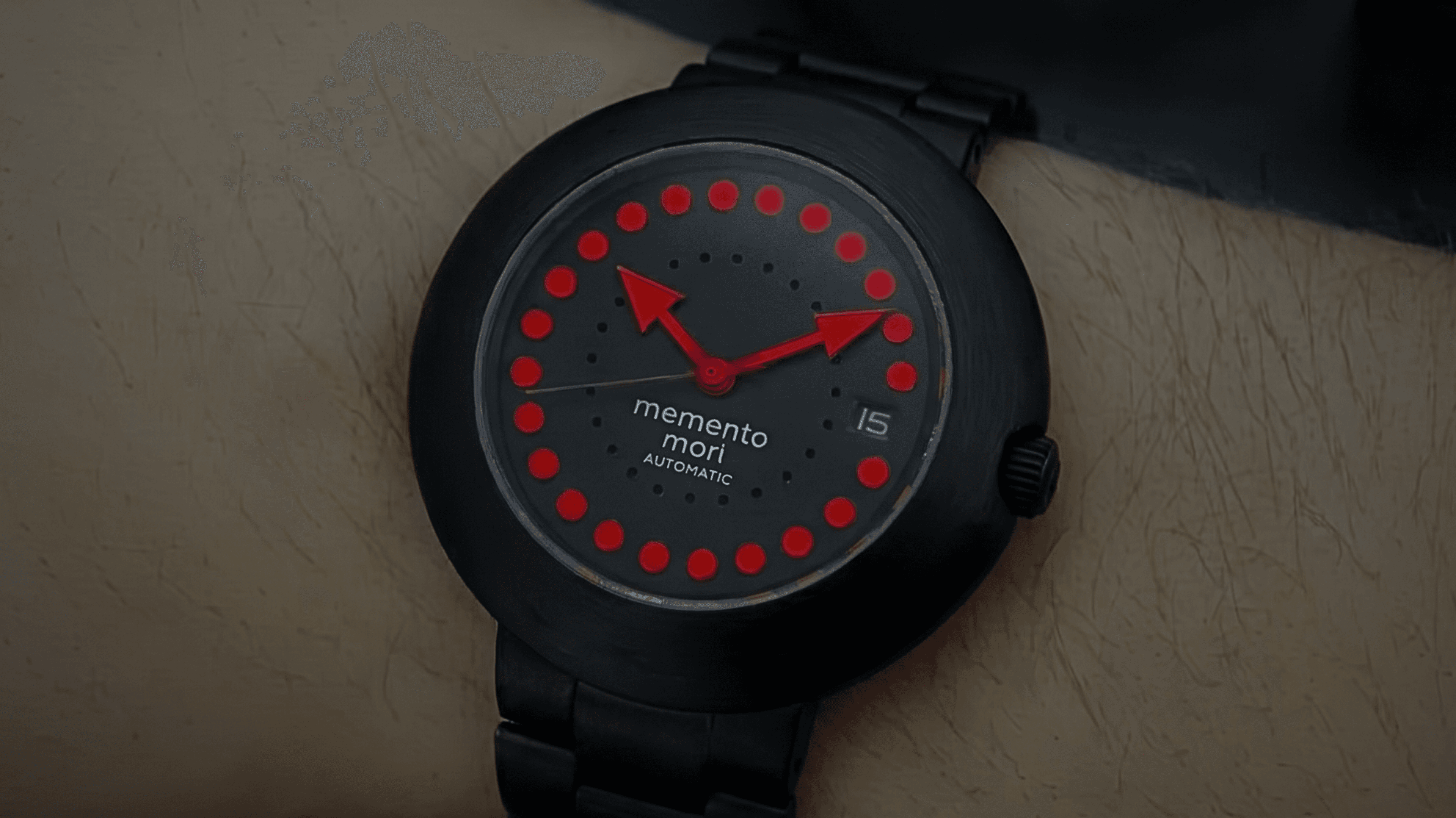 Stoic Watch Memento Mori on wrist